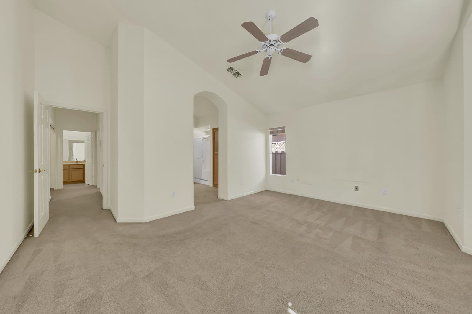 Primary bedroom before staging